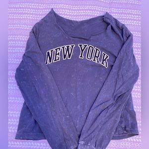 drop shoulder long sleeve NEW YORK